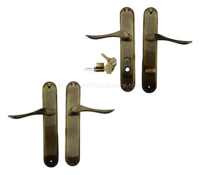 Pella Active Right / Inactive Left Hand Keyed Set Hinged Door Keys Antique Brass