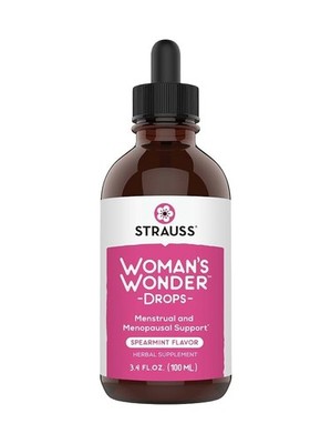 Strauss Naturals Woman Wonder Drops Menstrual & Menopausal Support 3.4 Oz New