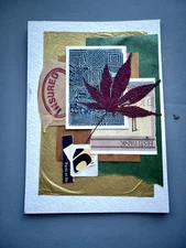 Handmade Original Collage Mixed Media, Assemblage, affordable art, 5” X 7”