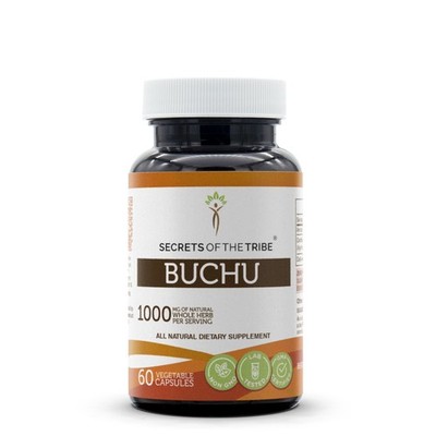 Buchu Capsules 1000 mg 60 Capsules - 3rd Party Lab Tested for Digestive Health