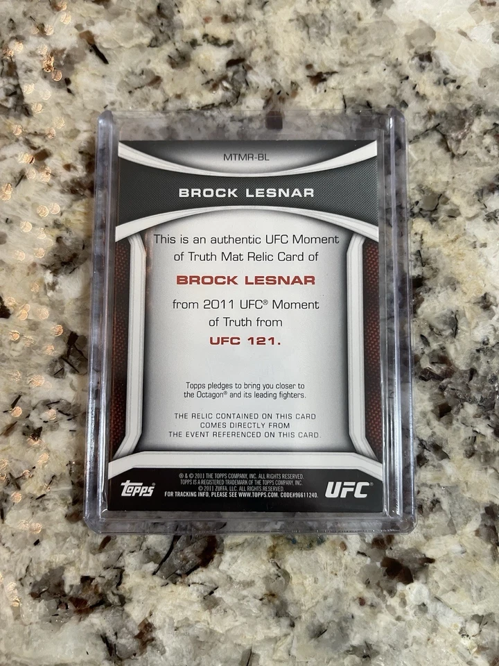2011 Topps UFC Moment of Truth Mat Relic Brock Lesnar #MTMR-BL - Image 2 of 2
