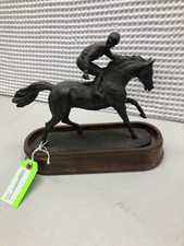 84' Cold Cast Bronze Sculpture Horse Racing " The Outsider " by David Geenty