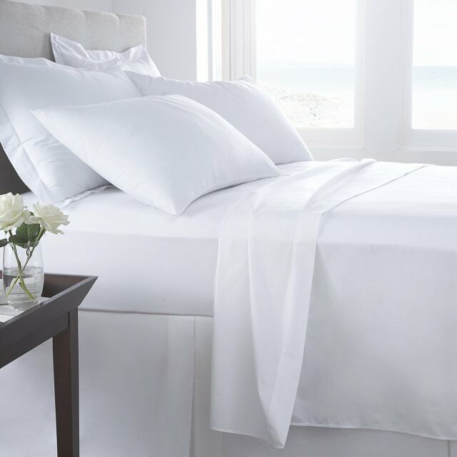 100% Egyptian Cotton Fitted Sheet or Flat Sheet Single Double King Super King 100% Egyptian Cotton Fitted Sheet or Flat Sheet Single Double King Super King