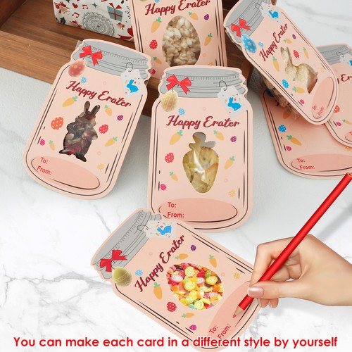 48Pcs Paper Candy Jar Cards Set Reusable Jar Paper Card Craft with 48 StRFD - Picture 6 of 12
