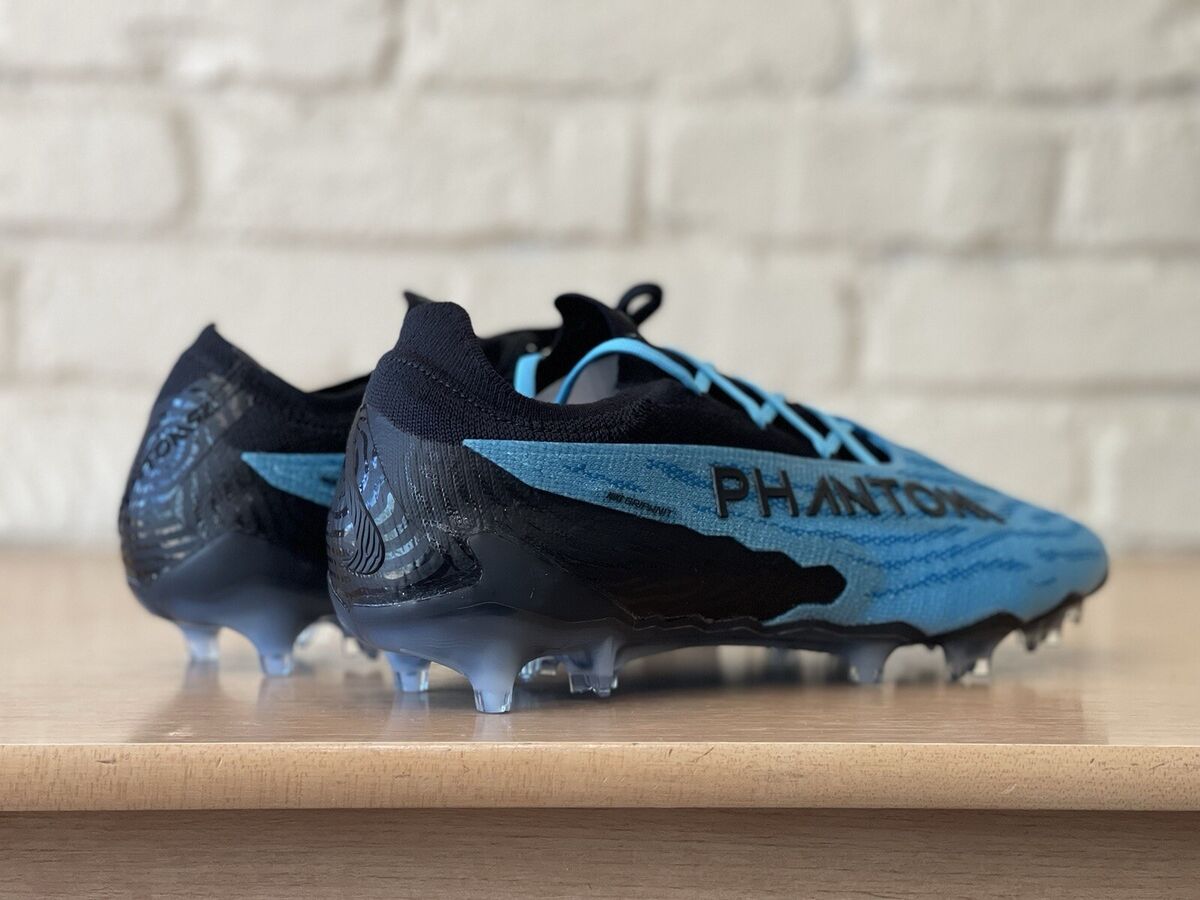 Nike By You Phantom GX Elite FG ACC Black Blue GripKnit Men Nike By You Phantom GX Elite FG ACC Black Blue GripKnit Men