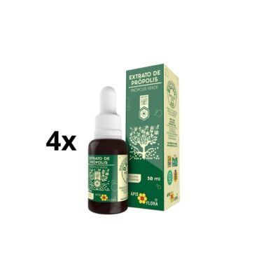 Lof of 4x Apis Flora Green Propolis Extract Supplement Native Forest Brazil 30ml