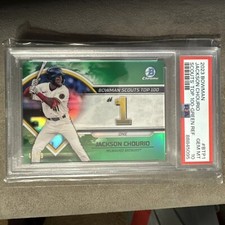 Jackson Chourio 2023 Bowman Chrome Scouts Top 100 Green /99 BTP-1 PSA 10
