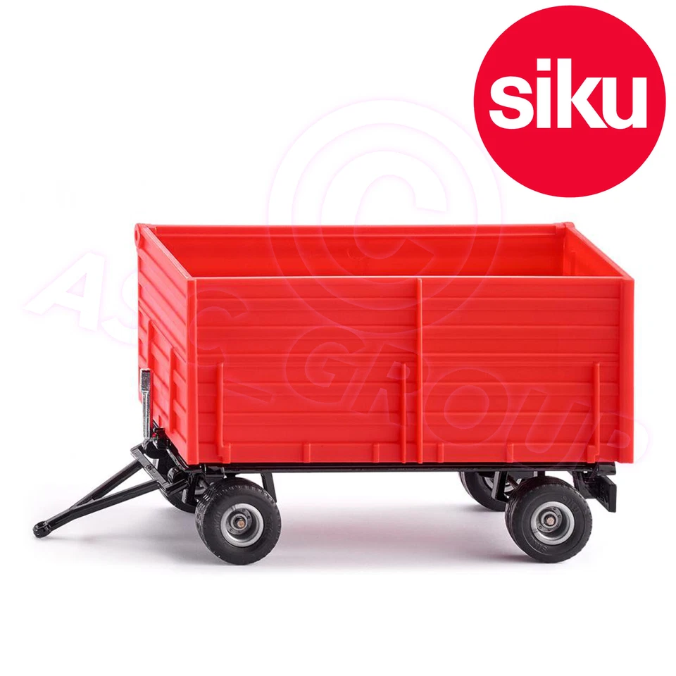 Remolque de recolección Siku 2898 inclinable lateral placa de pivote de 4 ruedas + enganche trasero 1:32 Foto 2 de 3