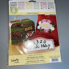 Plaid Paper Stencils 6 pages 8X10 Simply Stencils 27906