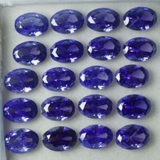21 Pcs Natural Certified Tanzanite Purple Oval Shape Loose Gemstone 7x5 MM Lot