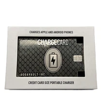 AquaVault AV10 Platinum 2300 mAh ChargeCard Credit Card PowerBank Apple Android