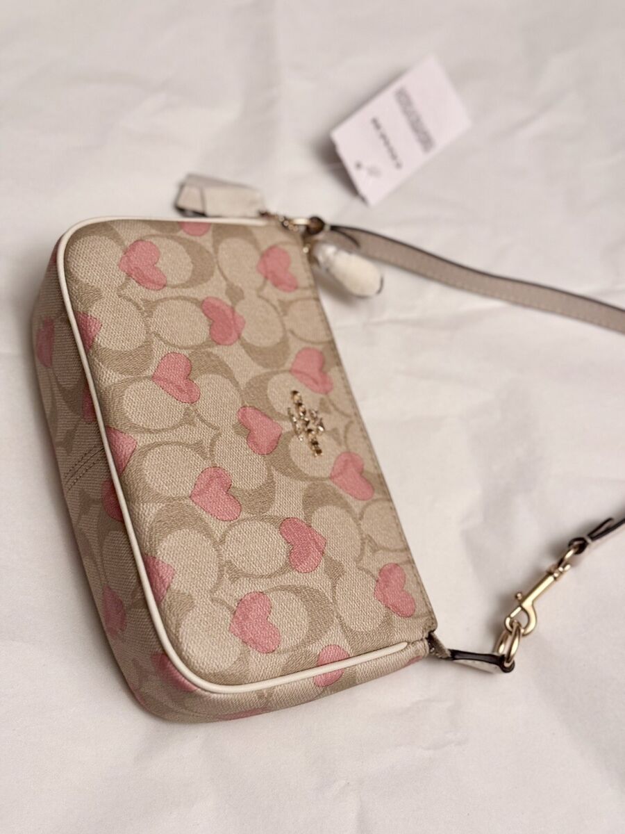 NWT Coach Nolita 19 In Signature Canvas With Heart Print