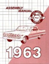 1963 Chevrolet Balaire Biscayne Impala Assembly Manual Instructions Illustration