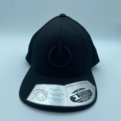 110 One Ten Flexfit Tech Acrylic Blend Baseball Cap Black Logo Snapback 