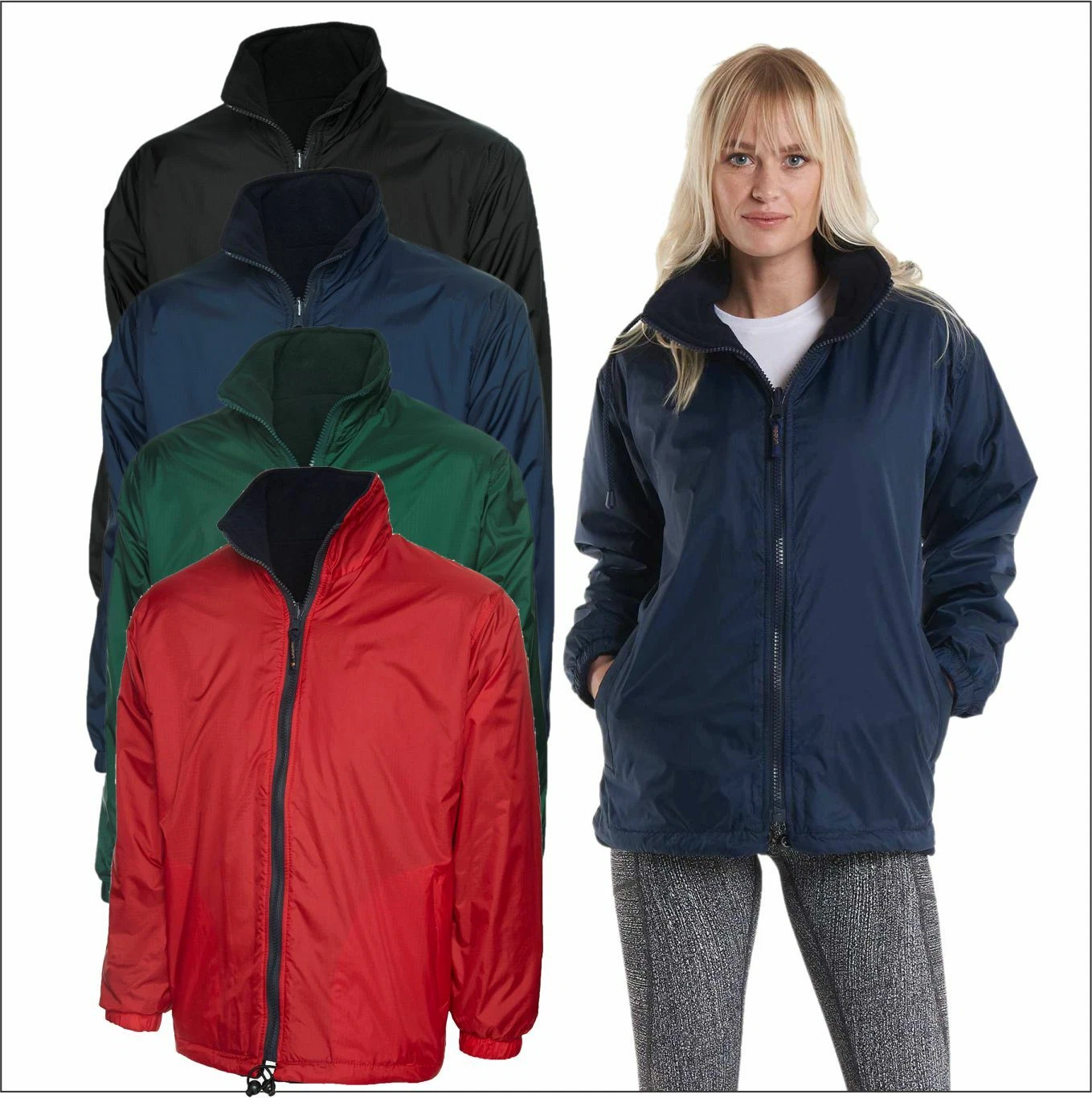 Uneek Premium Reversible Fleece Jacket Unisex Workwear Casual Rainproof Coat TOP
Opens in a new wind