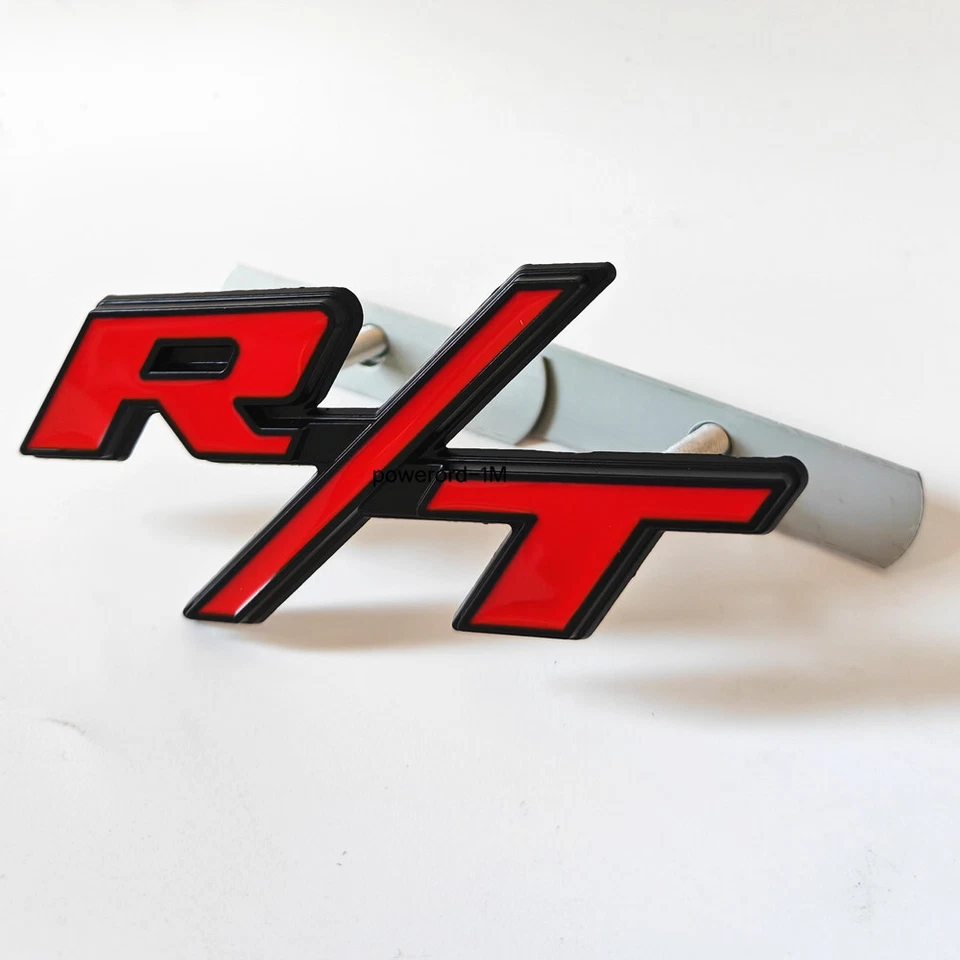 3X OEM para RT emblemas de parrilla delantera insignia R/T roja negra pegatina de guardabarros lateral de coche Foto 3 de 4