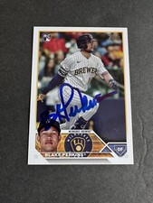 Blake Perkins Autograph 2023 Topps Update Series Rookie Card #US242 Brewers