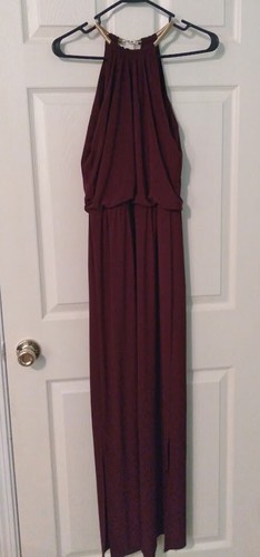 Robe De Soirée Longue Rouge Bordeaux BHLDN X Watters - Taille 8, Style Princesse Pour Mariage