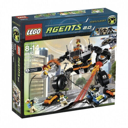 L500 NEW Lego Agents Villian DR. INFERNO MINIFIG Metallic Silver Claw