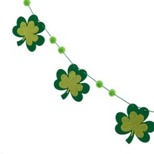 Celebrate It Shamrock  Pom Poms St. Patrick's Day Garland 6 ft.
