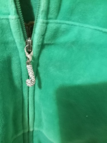 Juicy Couture Green Tracksuit Jacket womens Logo printed Made in Usa - Picture 5 of 11