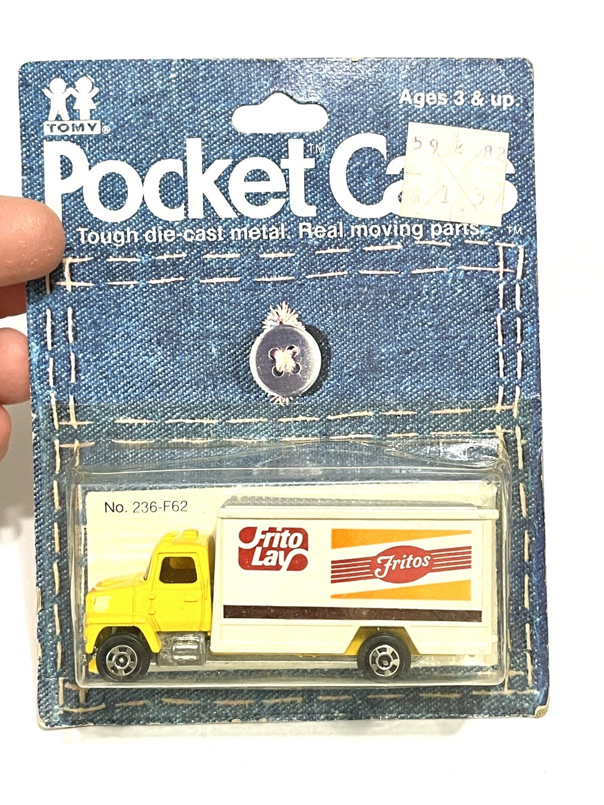 Vintage 1980's Tomy Pocket Cars, #F62 FORD TRUCK FRITO LAY