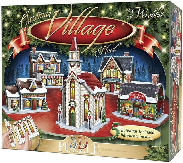 The Christmas Village 3d Panel Puzzle 