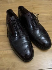Bostonian Classics Wingtip Shoes Leather Burgundy Men's Made in USA 