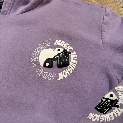 MTV Hoodie Music Television Yin Yang Bright Colorful Purple 