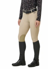 NWT Kerrits Microcord Breech  Knee Patch Riding Tights Tan Equestrian Horse sz M