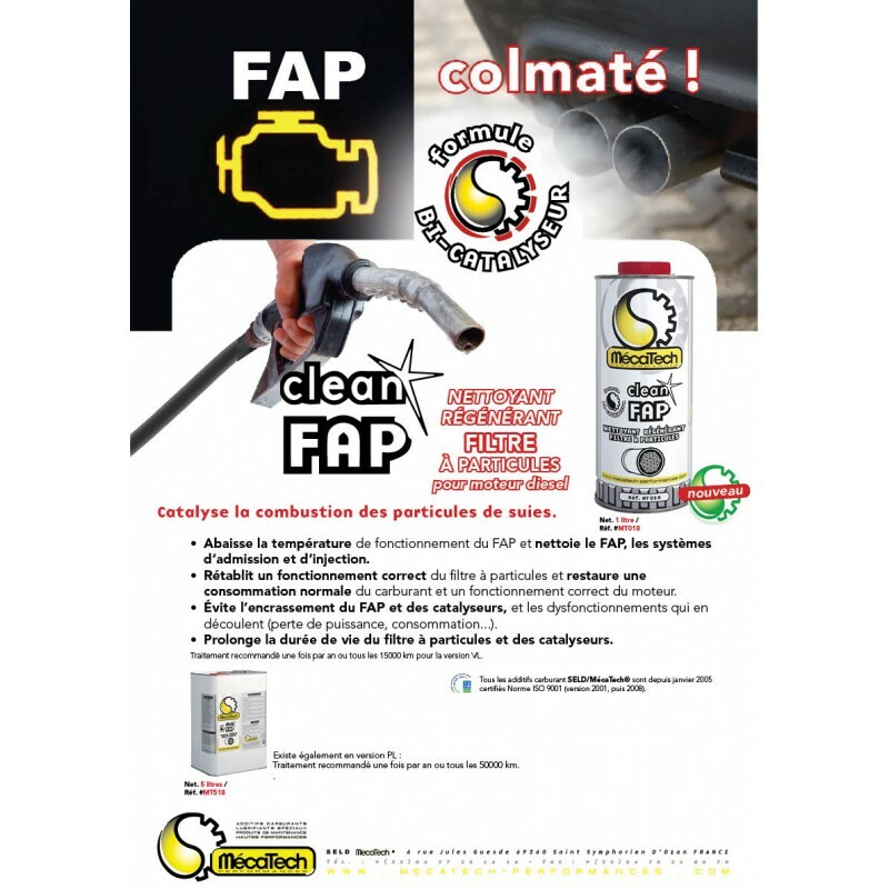 MÉCATECH CLEAN FAP Diesel Curatif Nettoyant filtre à particule 1L Jusqu'à -8% Obfite zamówienie pocztowe