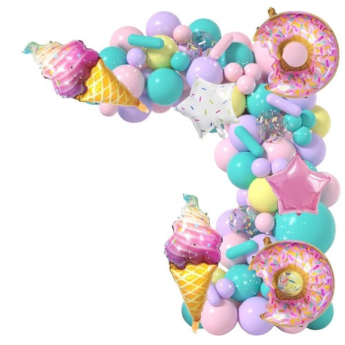Foil Pastel Balloon Garland Ice Cream Theme Party Decorations Baby Shower