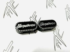 BLACK CONTRAST DIAMOND CUT LOWER FORK PINCH BOLT CAPS 2006 SUZUKI HAYABUSA