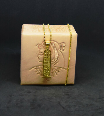 PUT YOUR NAME hieroglyphic Elegant Pendant Sterling Silver CARTOUCH +chain+box