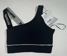 IVY PARK Womens Low Support Bra Quick Drying Black White Logo XS NWT
