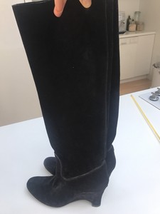 Carlo Black Roberto Boots Knee Suede Wedge High Del 0nqqr5wg6C