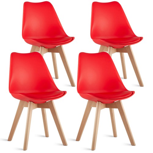 120CM Dining Table + Dining Tulip Chairs Set Wooden Legs Kitchen Home Furniture - Picture 50 of 57