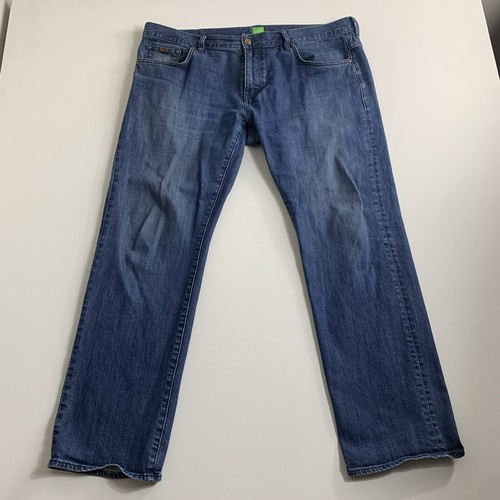HUGO BOSS Green Label Drake Stretch Jeans Herren Erwachsene Größe 40x32 Blau Straight Leg
