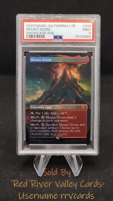 1x Mount Doom FOIL Showcase PSA 9 Graded MINT MTG LOTR