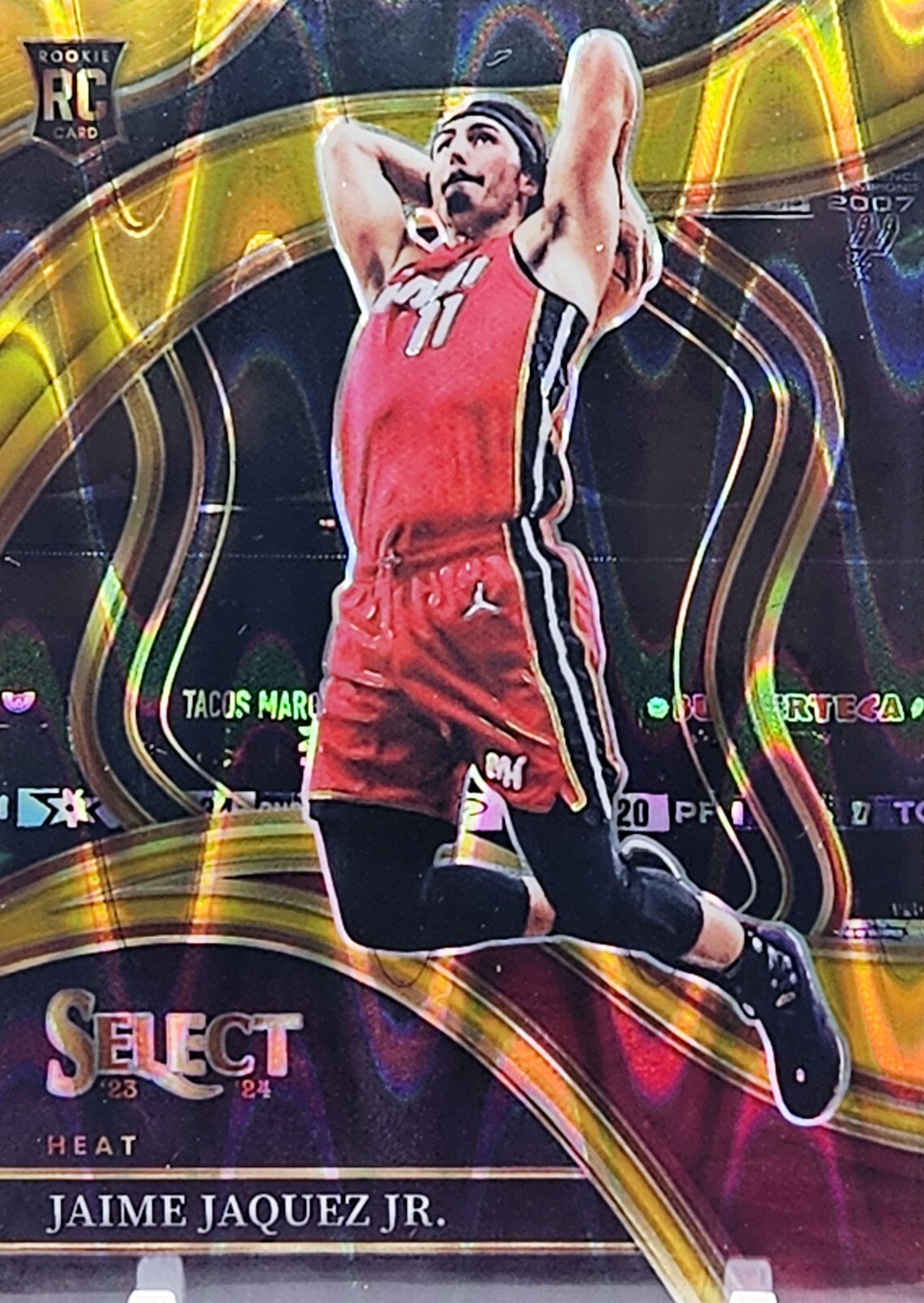Select 2023-24 Jaime Jaquez Jr. Rookie Courtside Wave Gold Prizm /10 300 RC