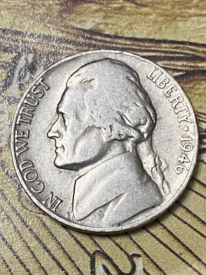 1946年 Jefferson nickel error 1946 Jefferson Nickel Error No Mint Mark, Classic Jefferson