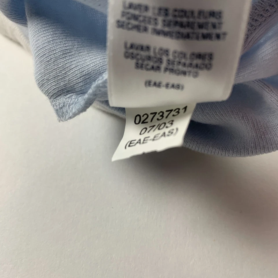 Chapéu gorro vintage Tommy Hilfiger criança 3-9 M azul algodão elástico malha algemada 8297 - Imagem 4 de 4