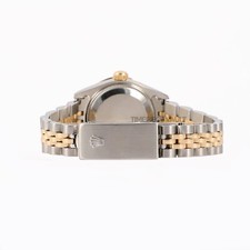 ROLEX LADY DATEJUST 79173 GOLD & STEEL 26MM GREEN DIAMOND DIAL FLUTED BEZEL-B&P 7