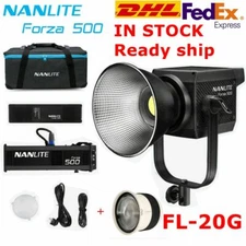 NanLite Forza 500W 5600K Daylight-Balanced COB LED Light + FL-20G Fresnel Lens