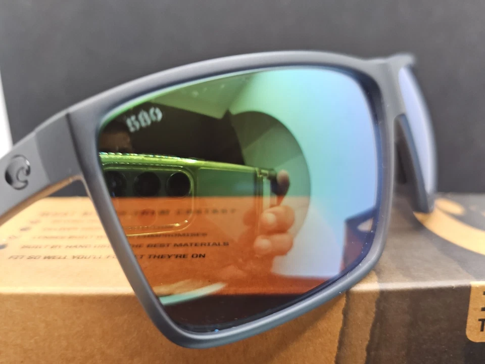 Lente de vidrio espejo verde Costa Del Mar Rincon 580G marco de cristal ahumado mate 580G Foto 3 de 4