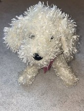 Dan Dee White Dog Plush Doll Curly Floppy Ears