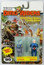 Dino Riders Action Figures - Sludj (Vandal) & Mind-Zei (Minti) - Tyco GIG Itali