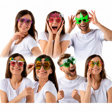 Novelty Fancy Dress Sunglasses Beach Party Glasses Festival Hawaiian Nerd Fun