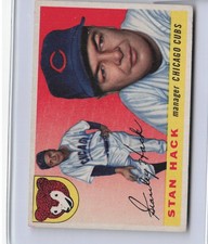 1955 Topps Stan Hack #6 - Cubs - Vg+/VgEx - S7044