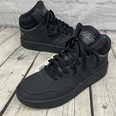 adidas Hoops 3.0 Mid Basketball Shoes Men s Size 6 Black on Black  NWOB